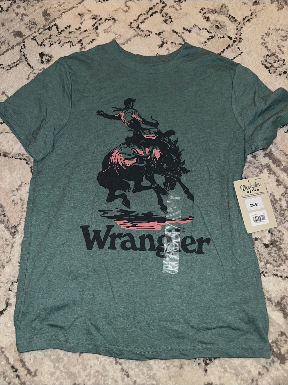 Wrangler Green Graphic Rodeo Tee